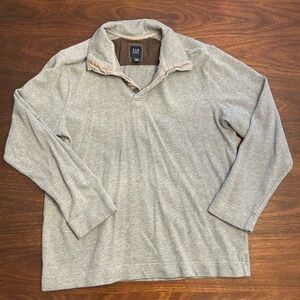 GAP Heather Gray and Brown Pullover